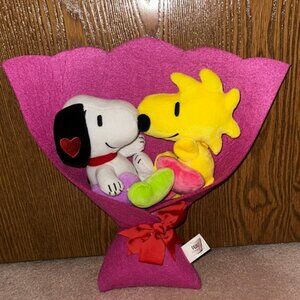 Peanuts Snoopy & Woodstock Flower Bouquet Plush Stuffed Animal